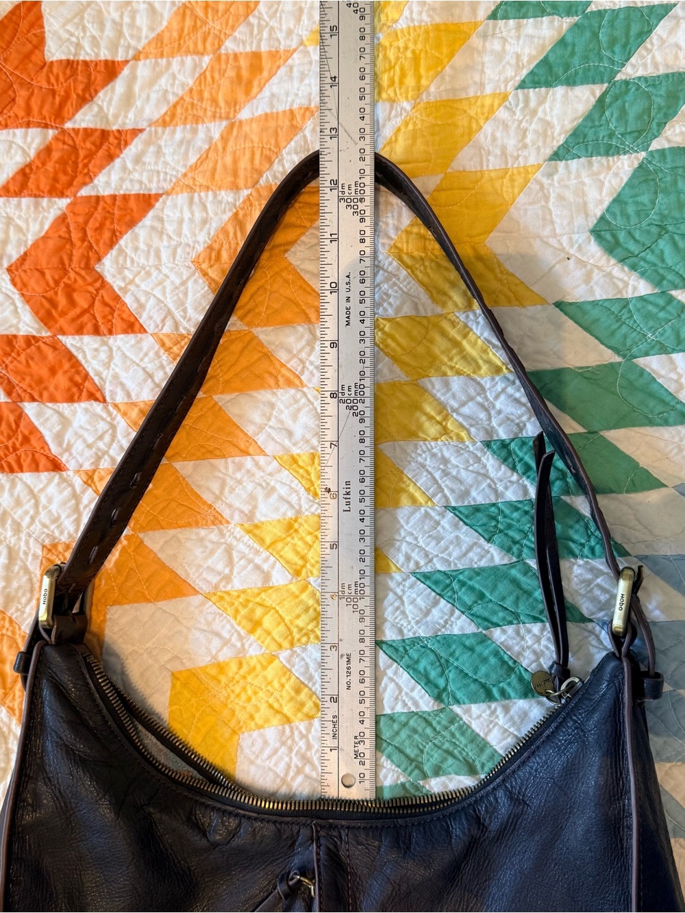 Hobo "The Original" Black Leather Shoulder Bag - Picture 11 of 12
